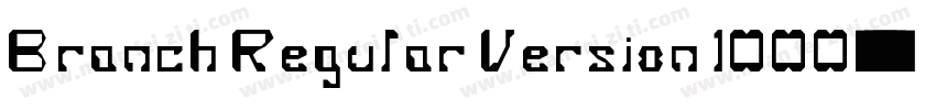 Branch Regular Version 1000字体转换